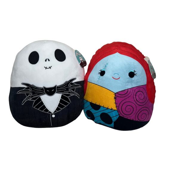Squishmallow Jack Skellington & Sally Nightmare Before Christmas Plush 14